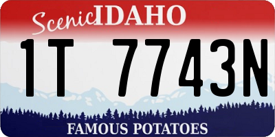 ID license plate 1T7743N
