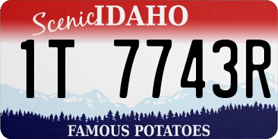ID license plate 1T7743R
