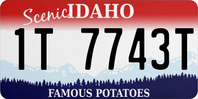 ID license plate 1T7743T