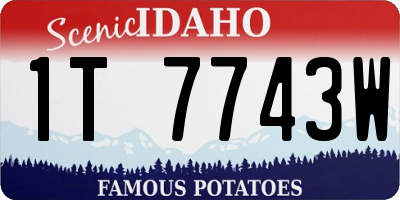 ID license plate 1T7743W