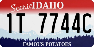 ID license plate 1T7744C