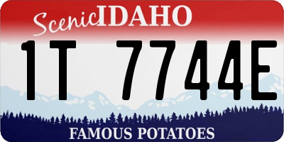 ID license plate 1T7744E