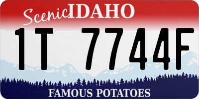 ID license plate 1T7744F