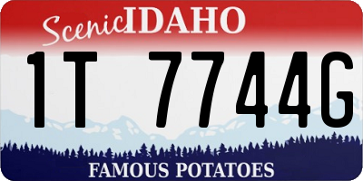 ID license plate 1T7744G
