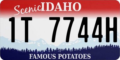 ID license plate 1T7744H