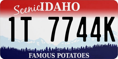 ID license plate 1T7744K