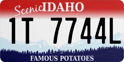 ID license plate 1T7744L