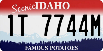 ID license plate 1T7744M