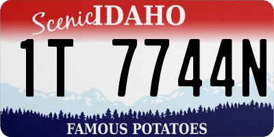ID license plate 1T7744N