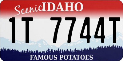 ID license plate 1T7744T
