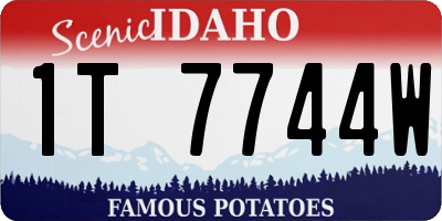 ID license plate 1T7744W