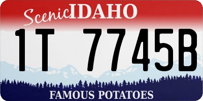 ID license plate 1T7745B