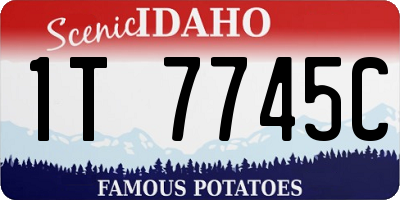 ID license plate 1T7745C