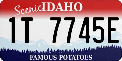 ID license plate 1T7745E