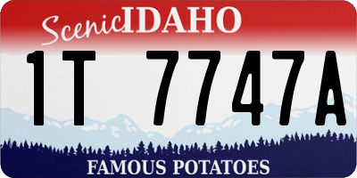 ID license plate 1T7747A