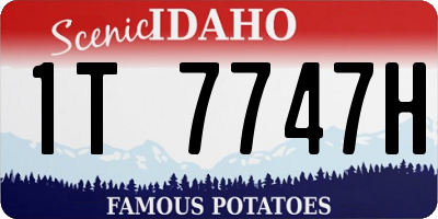 ID license plate 1T7747H