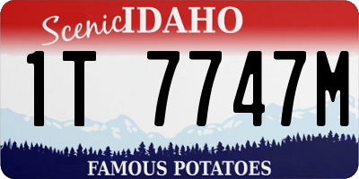 ID license plate 1T7747M