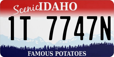 ID license plate 1T7747N