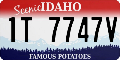 ID license plate 1T7747V