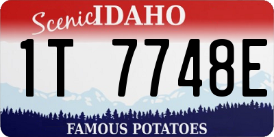 ID license plate 1T7748E