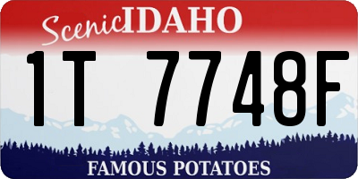 ID license plate 1T7748F