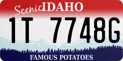 ID license plate 1T7748G