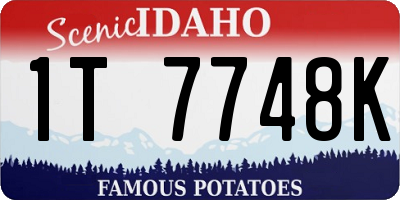 ID license plate 1T7748K