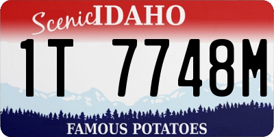 ID license plate 1T7748M