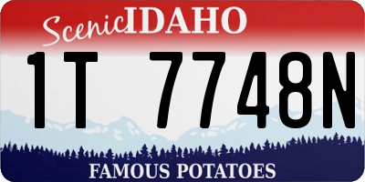 ID license plate 1T7748N