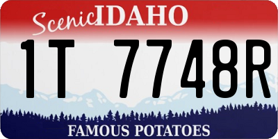 ID license plate 1T7748R