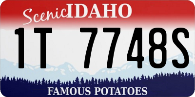 ID license plate 1T7748S