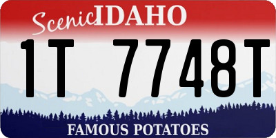 ID license plate 1T7748T