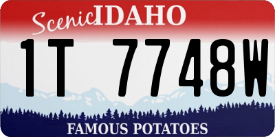 ID license plate 1T7748W