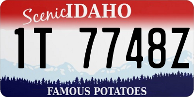 ID license plate 1T7748Z
