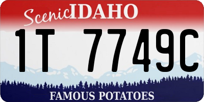 ID license plate 1T7749C