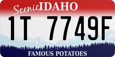 ID license plate 1T7749F