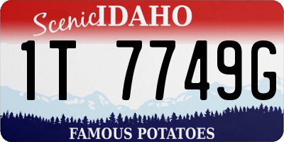 ID license plate 1T7749G
