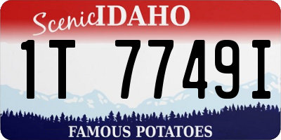 ID license plate 1T7749I
