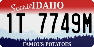 ID license plate 1T7749M