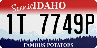 ID license plate 1T7749P
