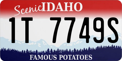 ID license plate 1T7749S