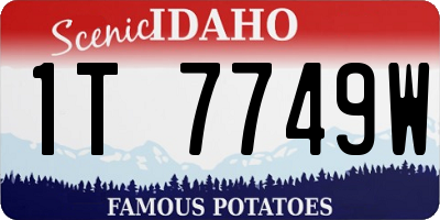 ID license plate 1T7749W