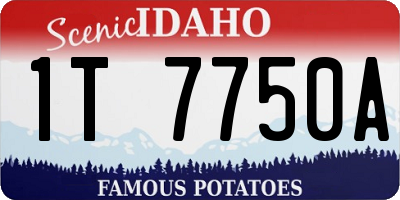 ID license plate 1T7750A