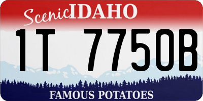 ID license plate 1T7750B