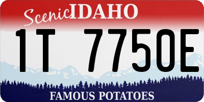 ID license plate 1T7750E