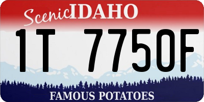 ID license plate 1T7750F