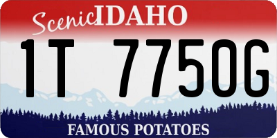 ID license plate 1T7750G