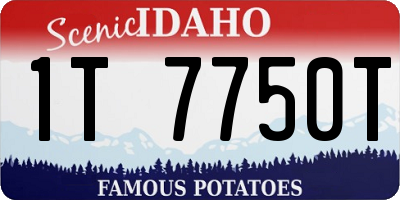 ID license plate 1T7750T