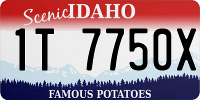 ID license plate 1T7750X
