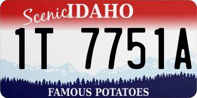 ID license plate 1T7751A
